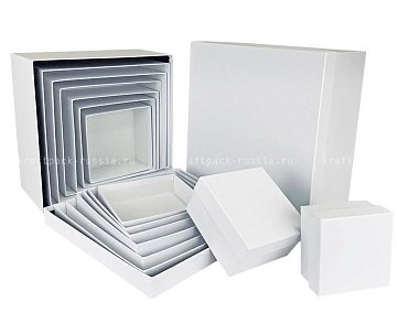 Коробка подарочная 14х14х8 см, белая (2) 