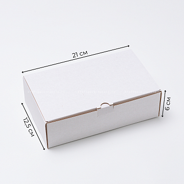 KRAFTPACK Коробка из микрогофрокартона 21х12,5х6 см, белая (2)