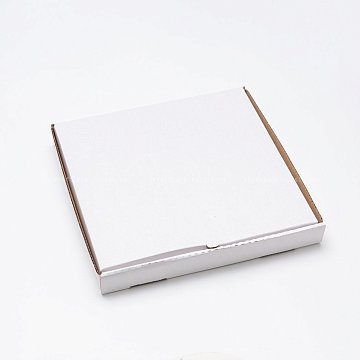 Коробка для пиццы и пирога из микрогофрокартона 25х25х4 см, белая (2)