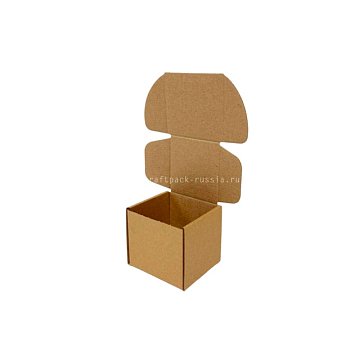 Коробка из микрогофрокартона 8х8х8 см, крафт (2)