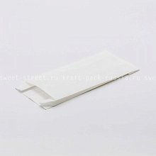 Пакет 9х20,5х4 см, бумажный белый (2) 