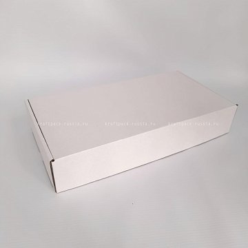 KRAFTPACK Коробка из микрогофрокартона 36,5х19х6,5 см, белая (2)