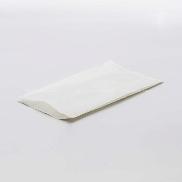 Пакет 11х21х3,5 см, бумажный белый, жиростойкий (4)