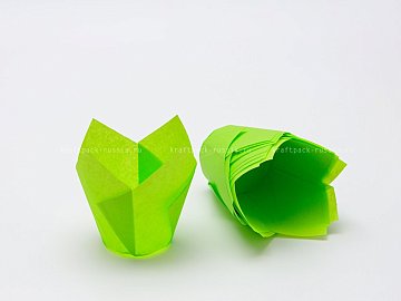 Форма для выпечки Тюльпан, зелёный (250 шт в упаковке), 1 шт (4)