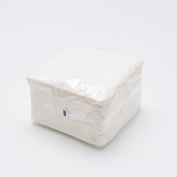 Салфетки однослойные 24х24 см, белые (100 штук) (5)