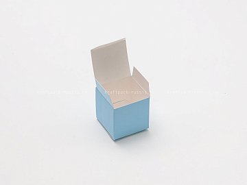 KRAFTPACK Коробка универсальная 4х4х4 см, голубая (2)