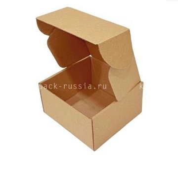 Коробка из микрогофрокартона 13х13х7 см, крафт (2)