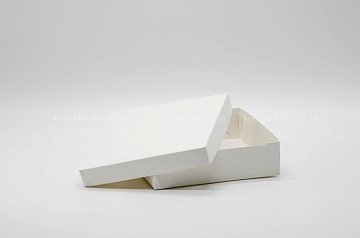 KRAFTPACK Крышка к коробке 16х16 см с одинарным бортиком, белая (Силаева 3) (2)
