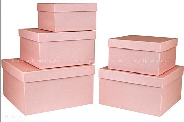 Коробка подарочная 22х22х12 см, розовая (2) 