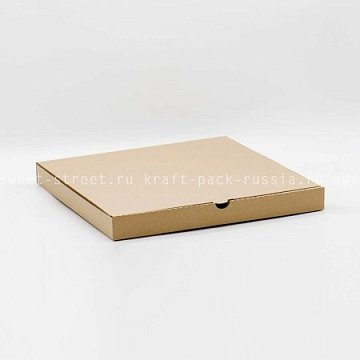  Коробка для пиццы и пирога из микрогофрокартона 40х40х4 см, крафт (2) /под заказ 