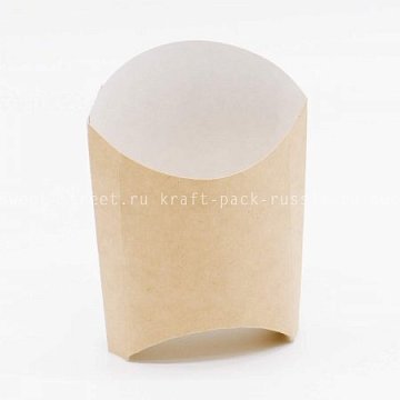 Упаковка для картофеля фри, 10х11,5х5 см, крафт - Fry M (4)